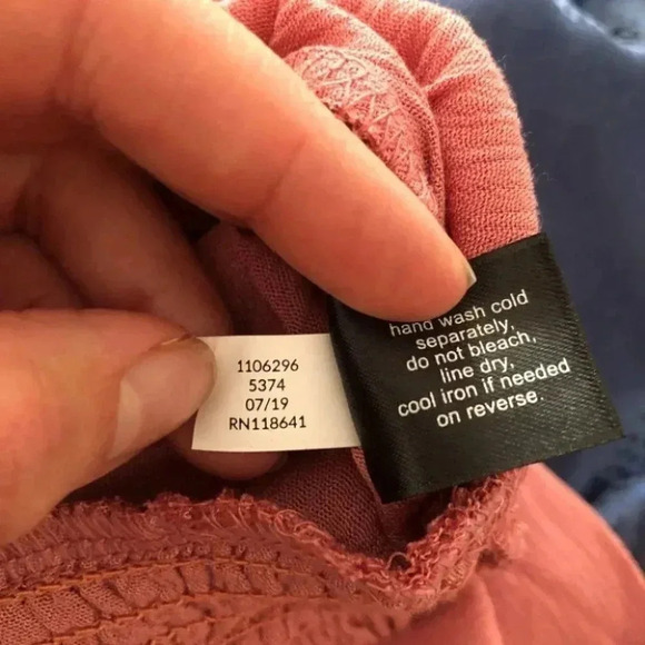 Lane Bryant NWT Dusky Pink Long Sleeve Rayon Lace Top Blouse Shirt Round Neck - Picture 6 of 8